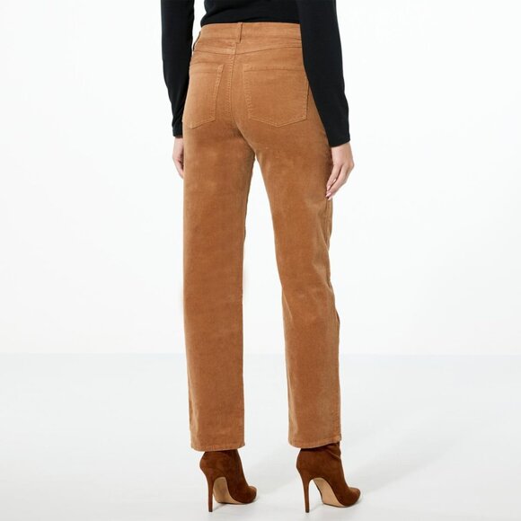 TWRHLL by Christie Brinkley Corduroy Cargo Pant Plus Size 18W Latte Neutral NEW - Picture 8 of 9